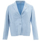 Elegant Light Blue Cotton Jacket