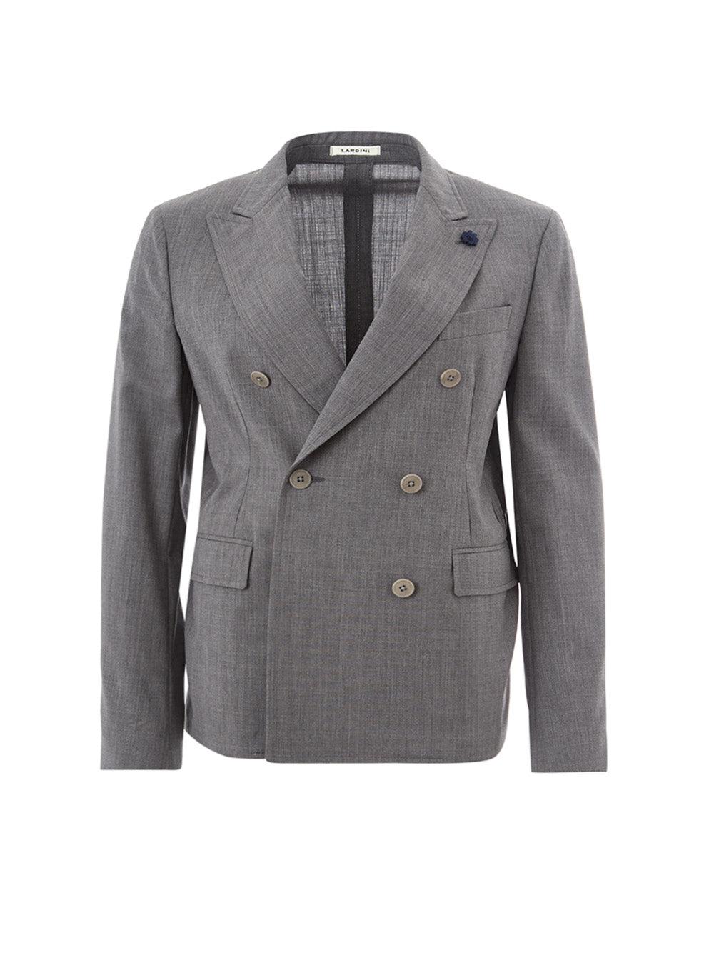 Elegant Grey Cotton Jacket - Double Breasted