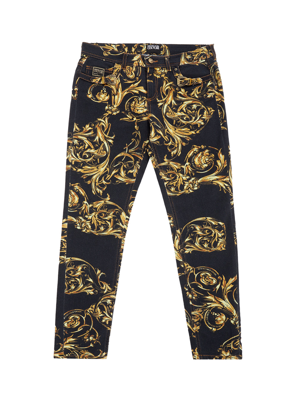 Versace Couture Baroque Slim Black Jeans