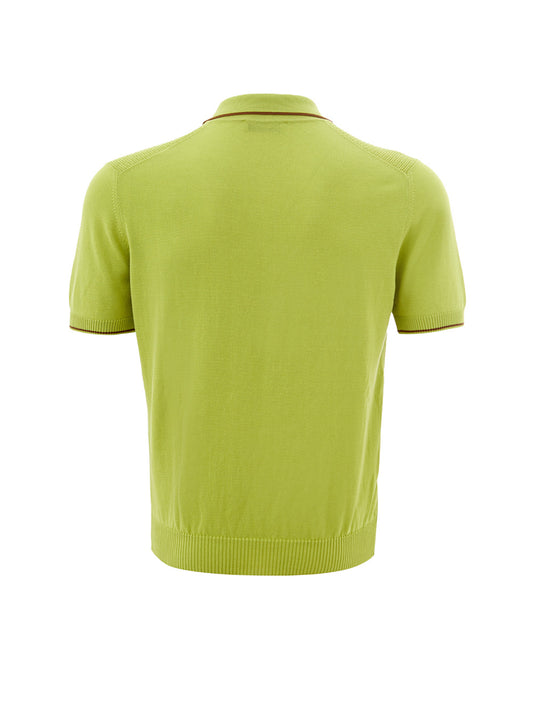 Neon Green Knit Polo for The Dapper Gentleman