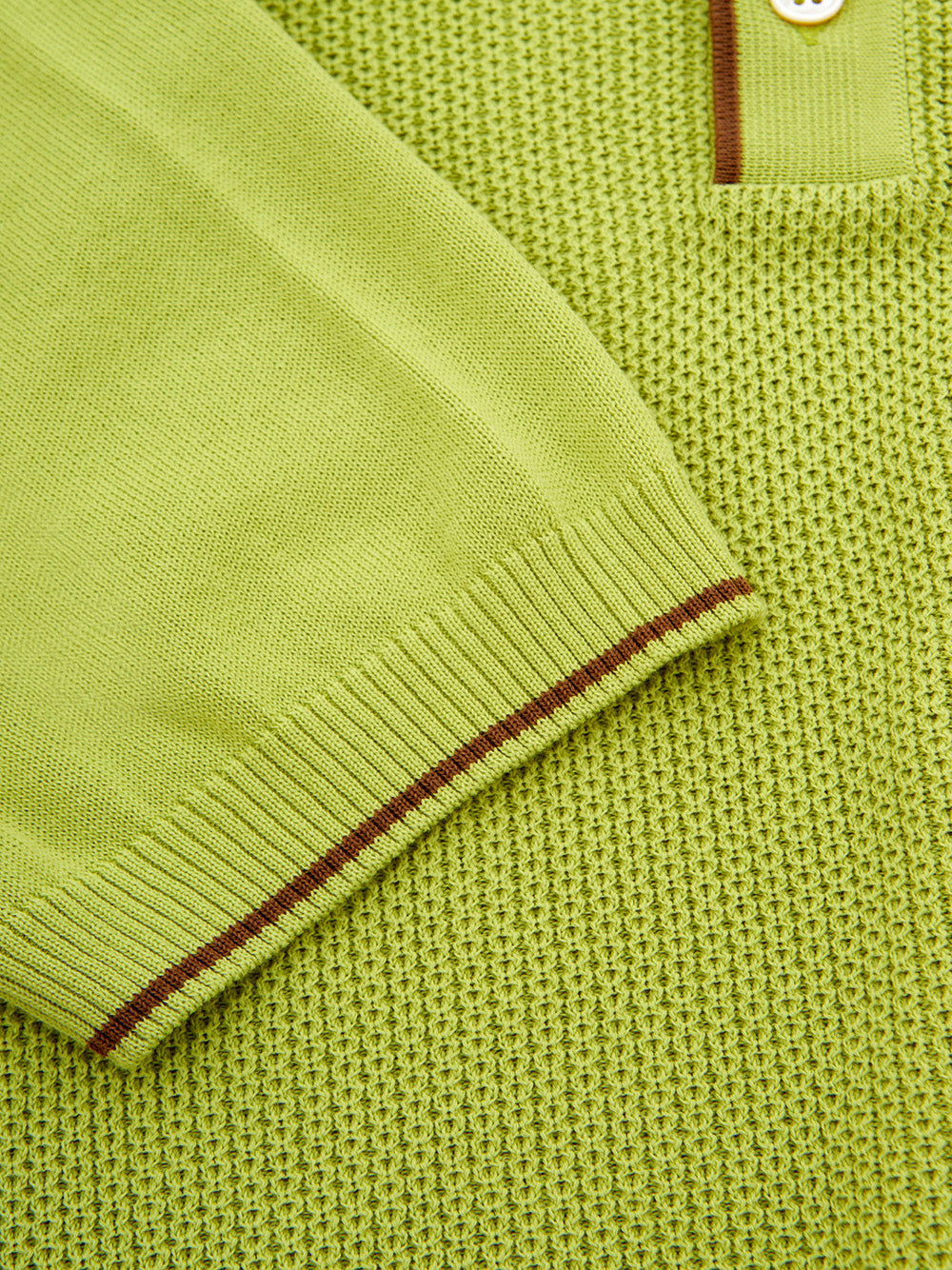 Neon Green Knit Polo for The Dapper Gentleman