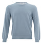 Elegant Light Blue Cotton Jumper