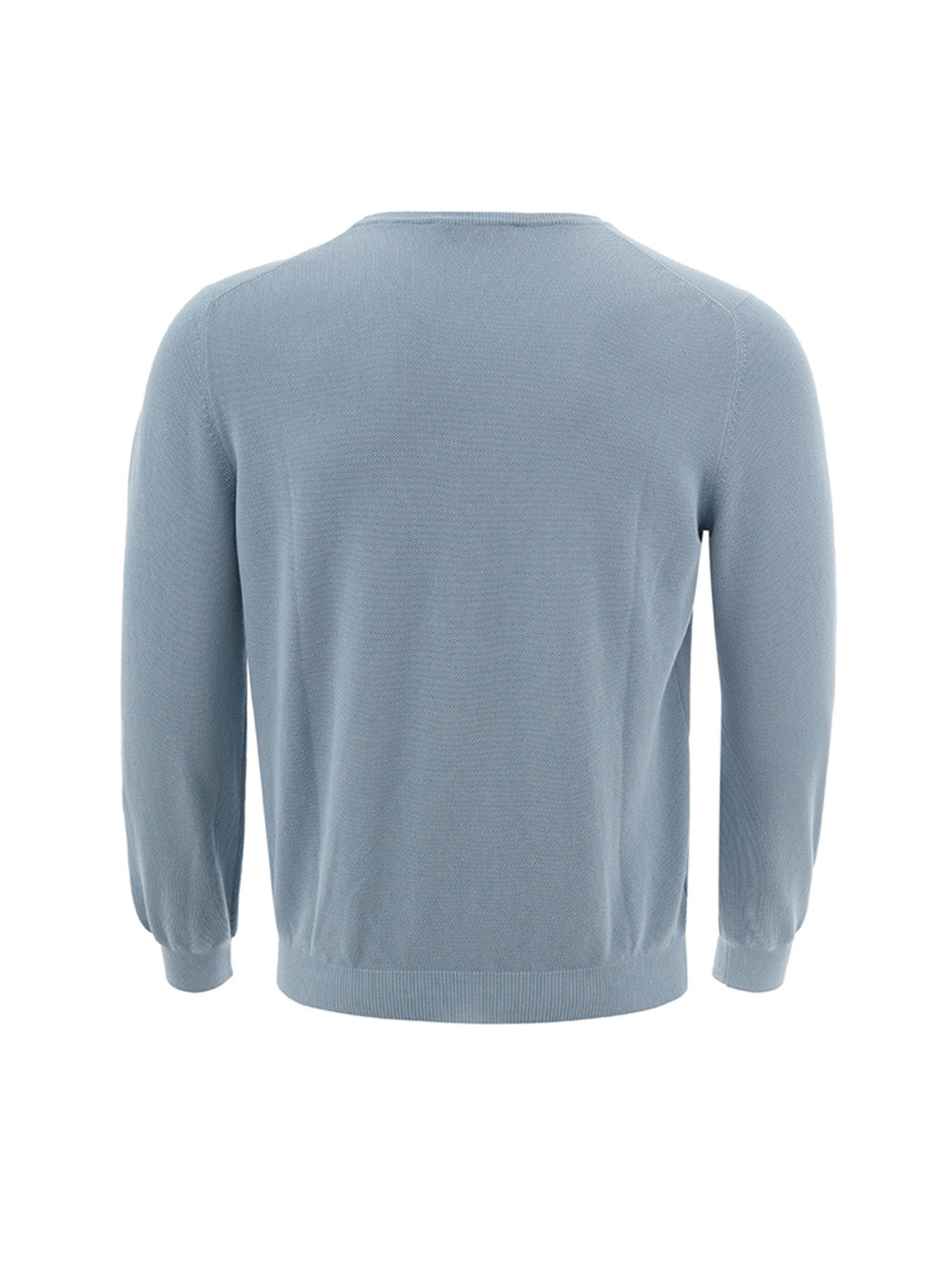 Elegant Light Blue Cotton Jumper