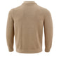 Elegant Beige Cotton Zip Sweater