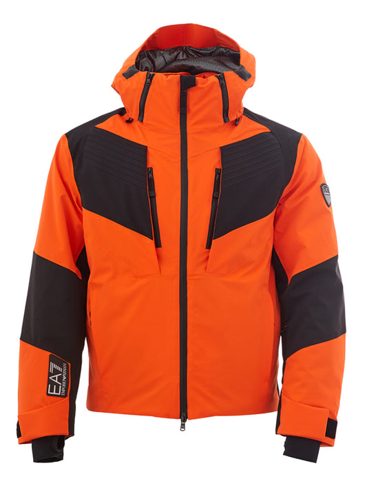 Chic Orange Technical Winter Jacket