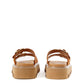 Elegant Biscuit Brown Buckled Suede Sandals