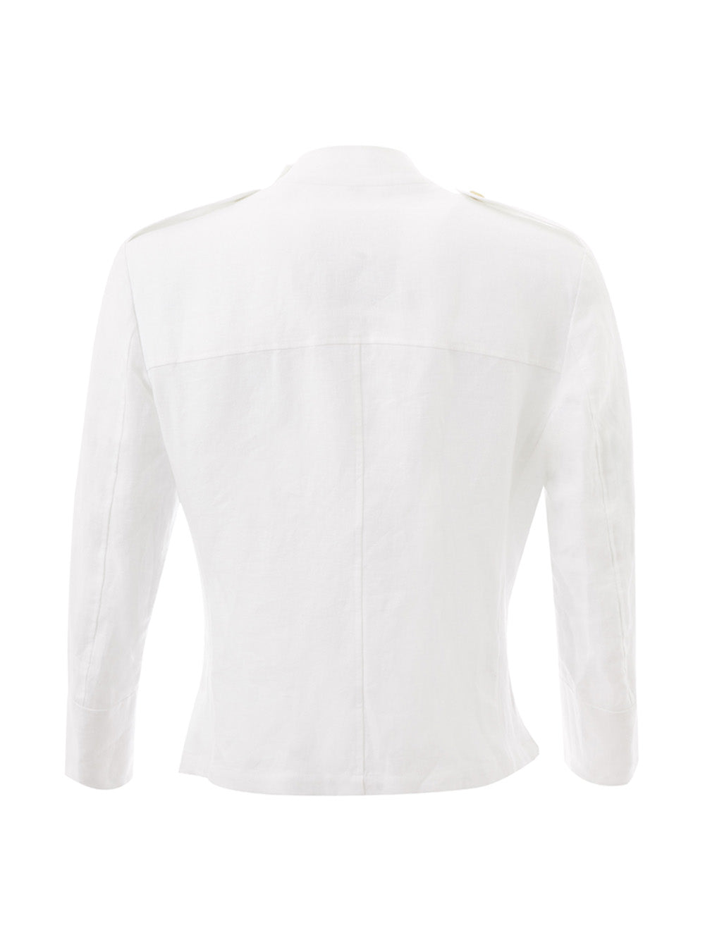 Elegant White Linen Saharan Jacket