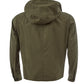 Chic Green Tech Fabric Jacket with Detachable Hood