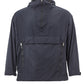 Elegant Blue Technical Fabric Cape Jacket