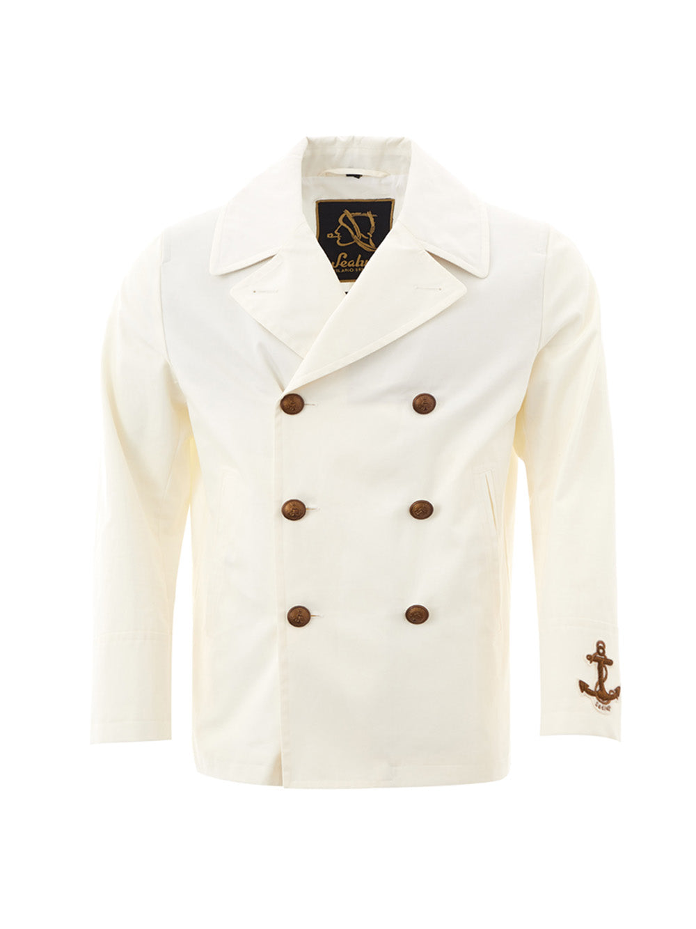 Elegant White Double Breasted Cotton Jacket