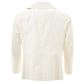 Elegant White Double Breasted Cotton Jacket