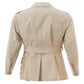 Elegant Beige Cotton Saharan Jacket