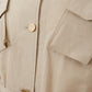 Elegant Beige Cotton Saharan Jacket