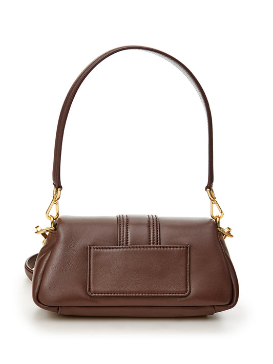 Chic Leather Shoulder Bag in Rich Brown