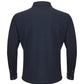 Elegant Blue Melange Effect Polo Sweater