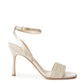 Elegant Ivory Embroidered Heeled Sandals