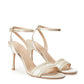 Elegant Ivory Embroidered Heeled Sandals