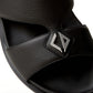 Elegant Black Leather Designer Slippers