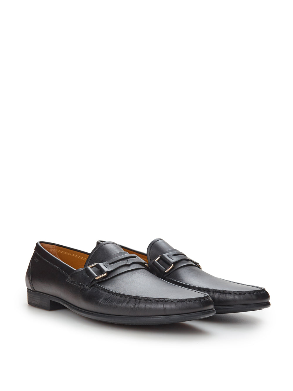 Elegant Black Leather Loafers for Men