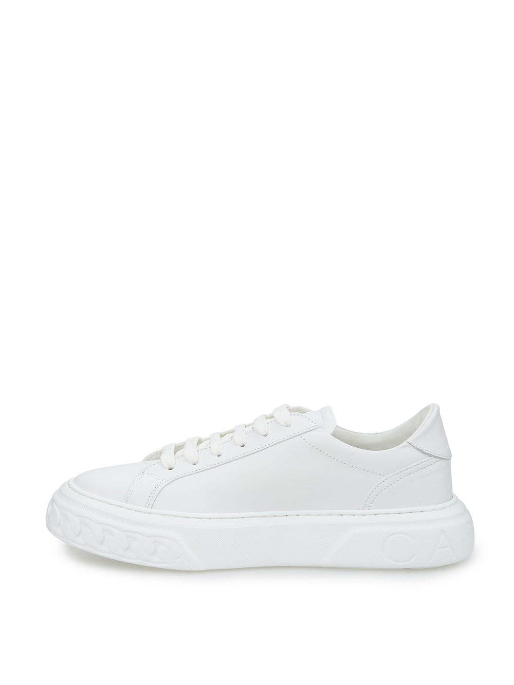 Elevated White Nappa Leather Off-Road Sneakers