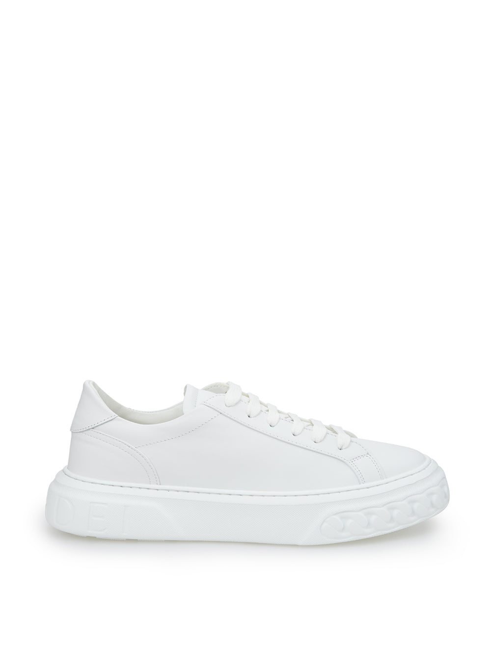 Elevated White Nappa Leather Off-Road Sneakers