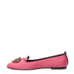 Elegant Pink Satin Ballerina Flats