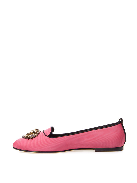 Elegant Pink Satin Ballerina Flats