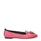 Elegant Pink Satin Ballerina Flats