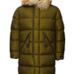 Elegant Quilted Long Parka with Fur-Trimmed Hood