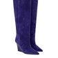 Velvet Elegance Knee-High Wedge Boots