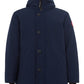 Elegant Blue Chateau Hooded Parka