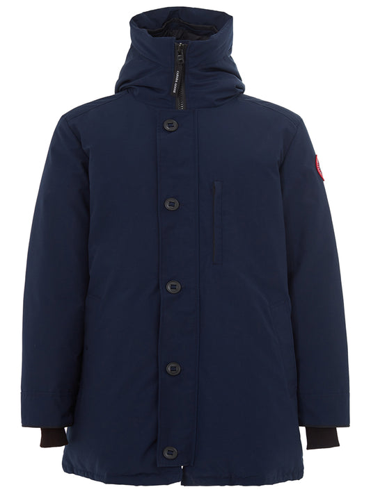 Elegant Blue Chateau Hooded Parka