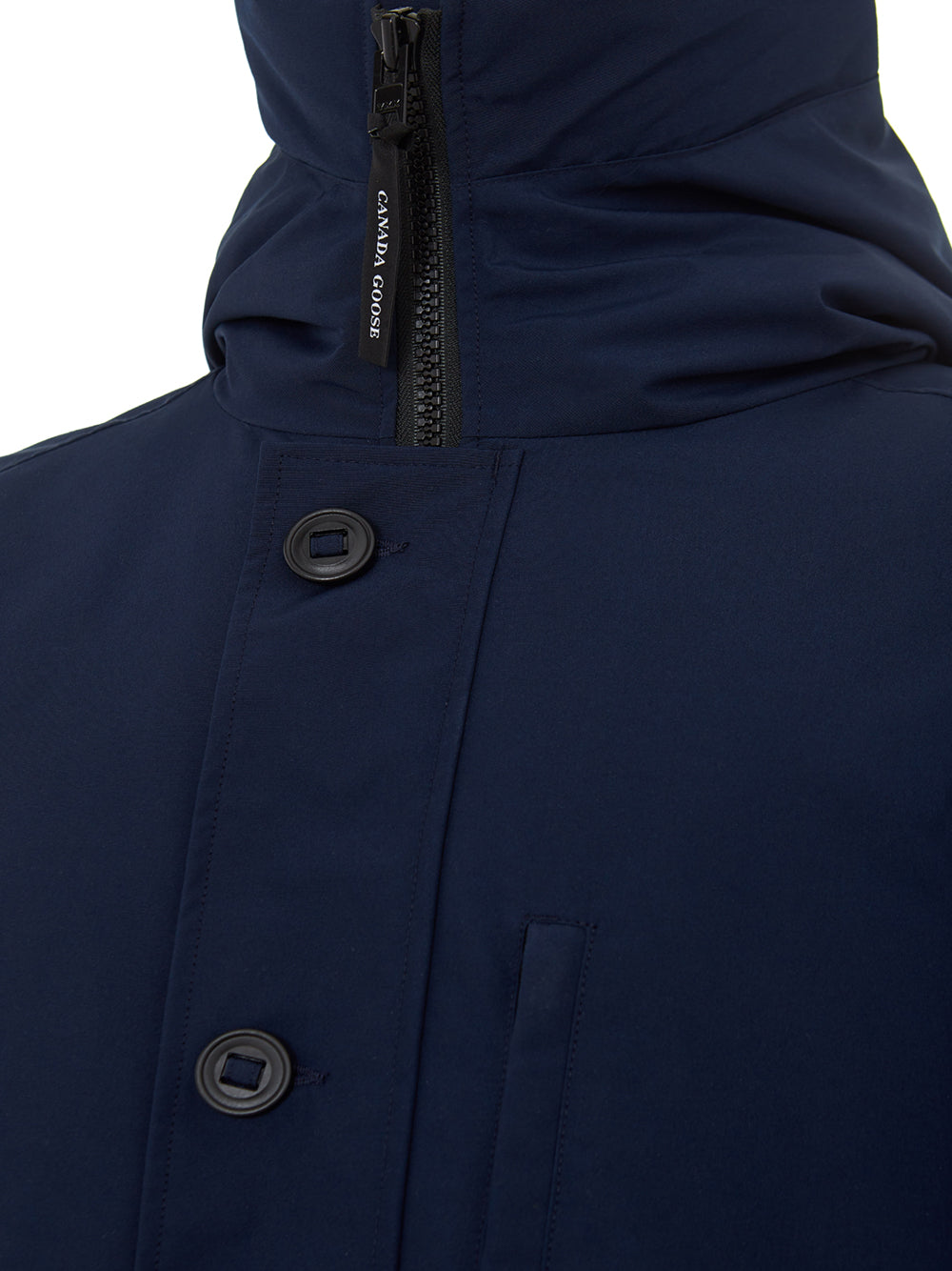 Elegant Blue Chateau Hooded Parka