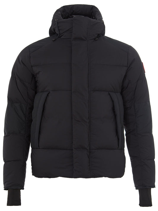 Elegant Quilted Black Armstrong Hooded Jacket