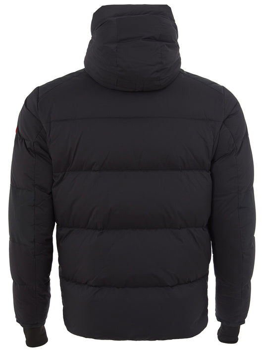 Elegant Quilted Black Armstrong Hooded Jacket