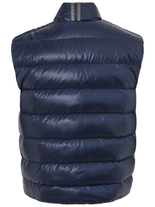 Elegant Quilted Blue Crofton Vest Jacket