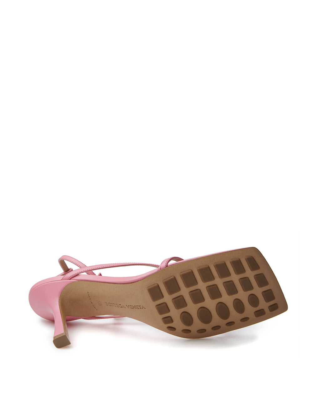 Elegant Pink Nappa Leather Stretch Sandals