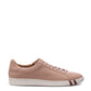 Elegant Pink Leather Lace-Up Sneakers