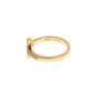 Elegant Gold Plated Sterling Silver CZ Ring