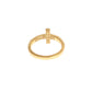 Elegant Gold Plated Sterling Silver CZ Ring