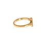 Elegant Gold Plated Sterling Silver CZ Ring