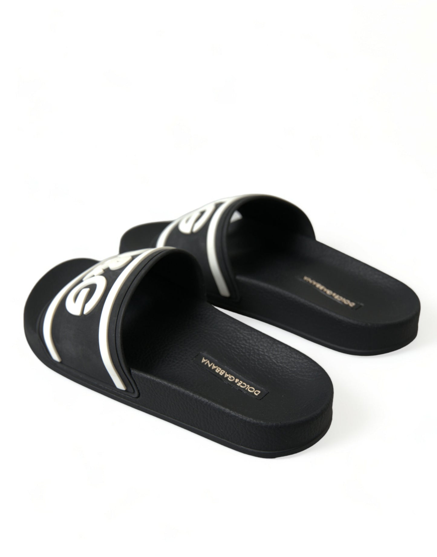 Black Rubber Beachwear Slippers Sandals Shoes