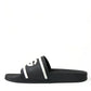 Black Rubber Beachwear Slippers Sandals Shoes