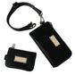 Black Nylon Logo Plaque Keyring Pouch Clutch Bag