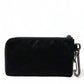 Black Nylon Logo Plaque Keyring Pouch Clutch Bag