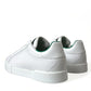 White Green Leather Portofino Sneakers Shoes