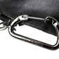 Black Nylon Logo Plaque Keyring Pouch Clutch Bag