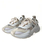 Beige White Daymaster Low Top Leather Sneakers Shoes