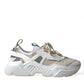 Beige White Daymaster Low Top Leather Sneakers Shoes