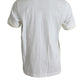 White Cotton Pocket Short Sleeves T-shirt